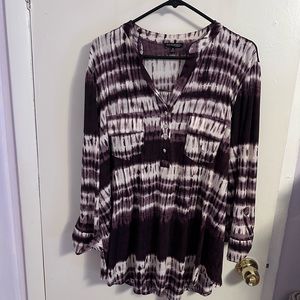 Gorgeous, dark purple blouse. Ava and Grace 2X